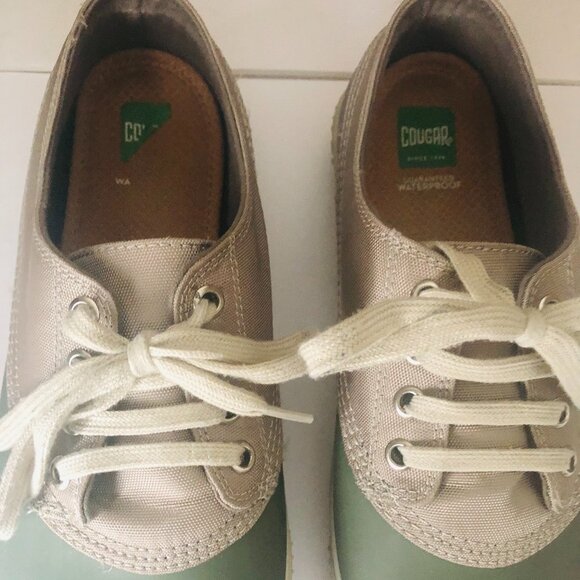 Cougar Women's Dash Rubber Waterproof Duck Sneaker Shoes Green and Tan Size 10 - Picture 11 of 11